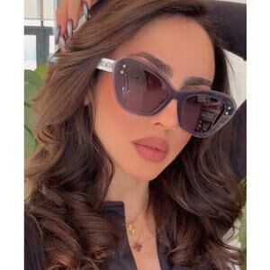 NEW Dior Pacific B3U Logo Sunglasses Cat Eye Navy Blue